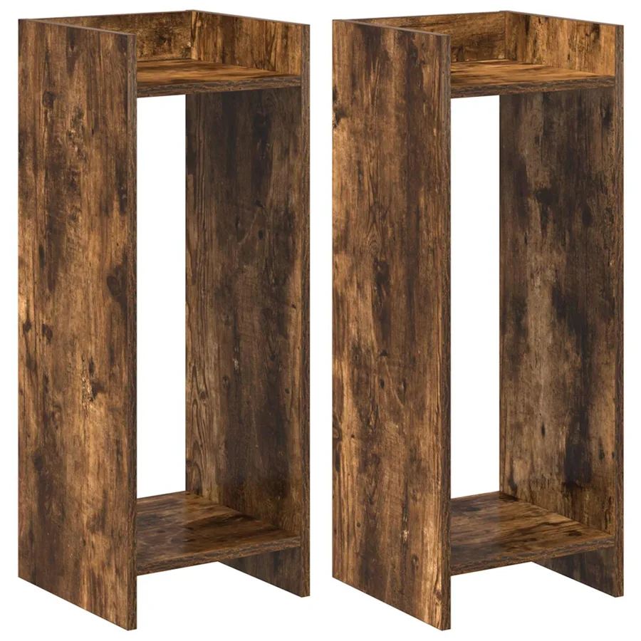 Support de Plante 2 pc Chêne Fumé 30 x 30 x 80 cm - 2
