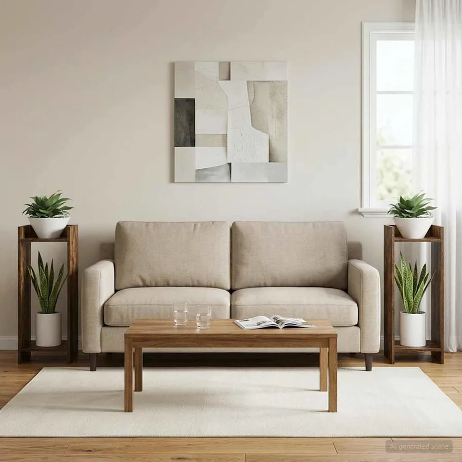 Support de Plante 2 pc Chêne Fumé 30 x 30 x 80 cm - 4