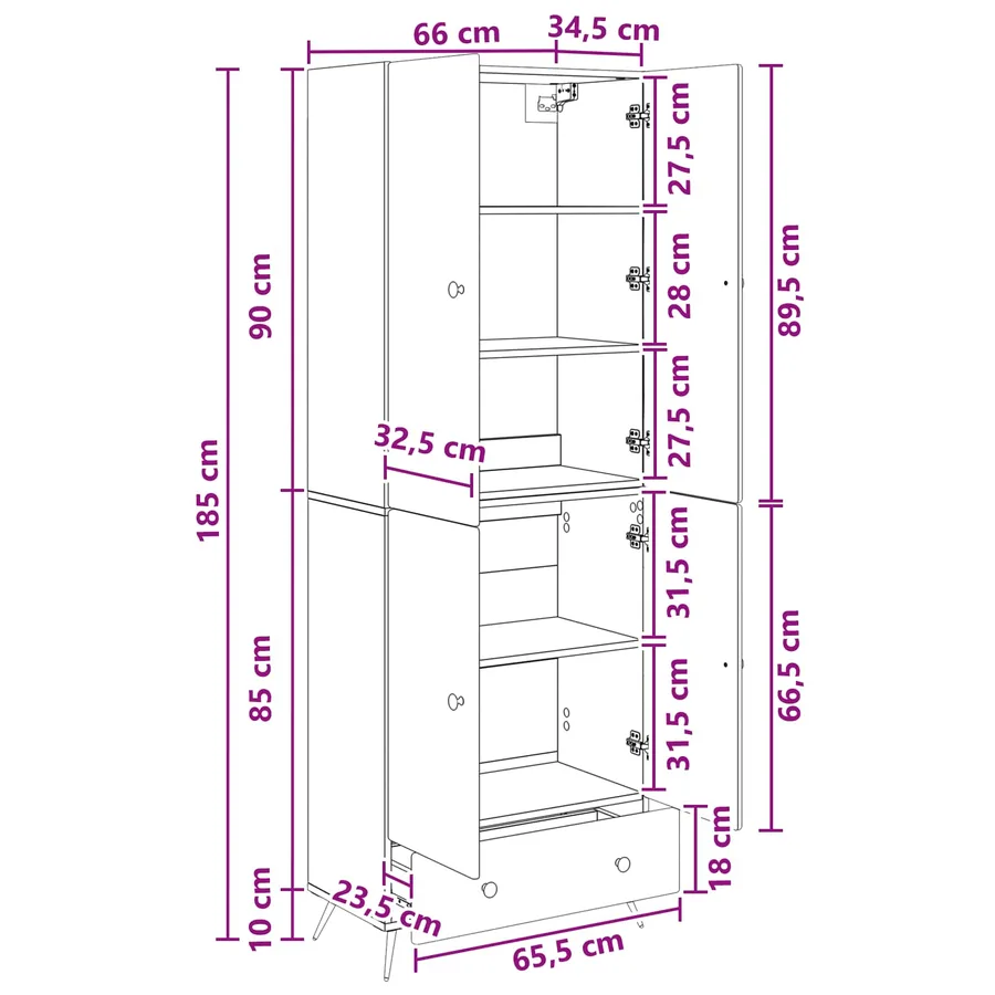 Ensemble de Meubles 2 pcs Chêne Sonoma Bois d'ingénierie - 9