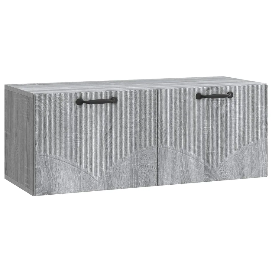 Meuble TV mural Sonoma gris 78,5 x 31 x 30 cm Bois d'ingénierie - 2