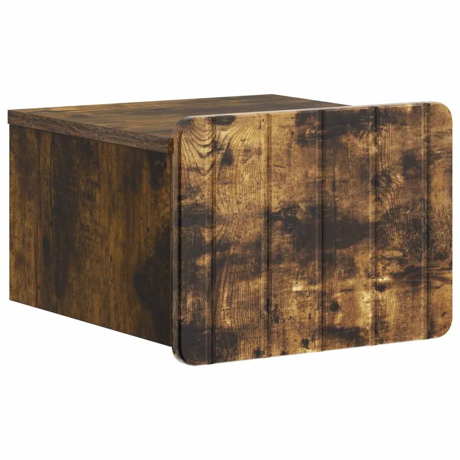 Cabinet de chevet mural 2 pcs Chêne fumé 33 x 34,5 x 24 cm - 5