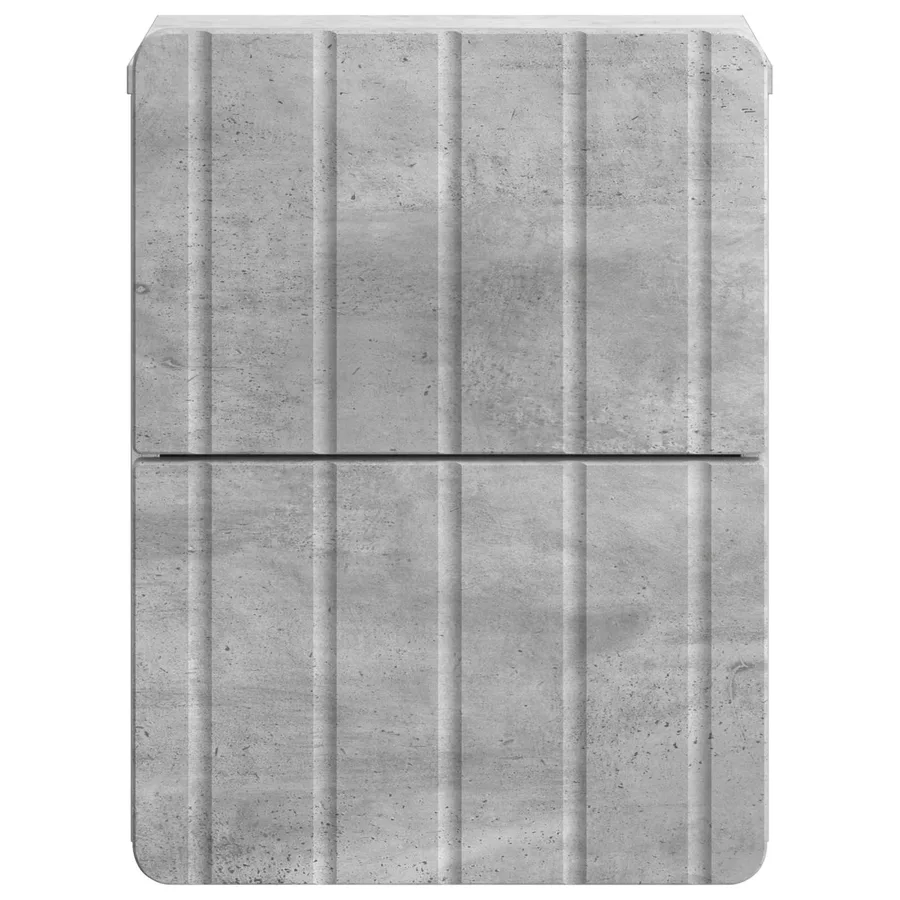 Cabinet de chevet mural 2 pcs Gris béton 33 x 34,5 x 43 cm - 7