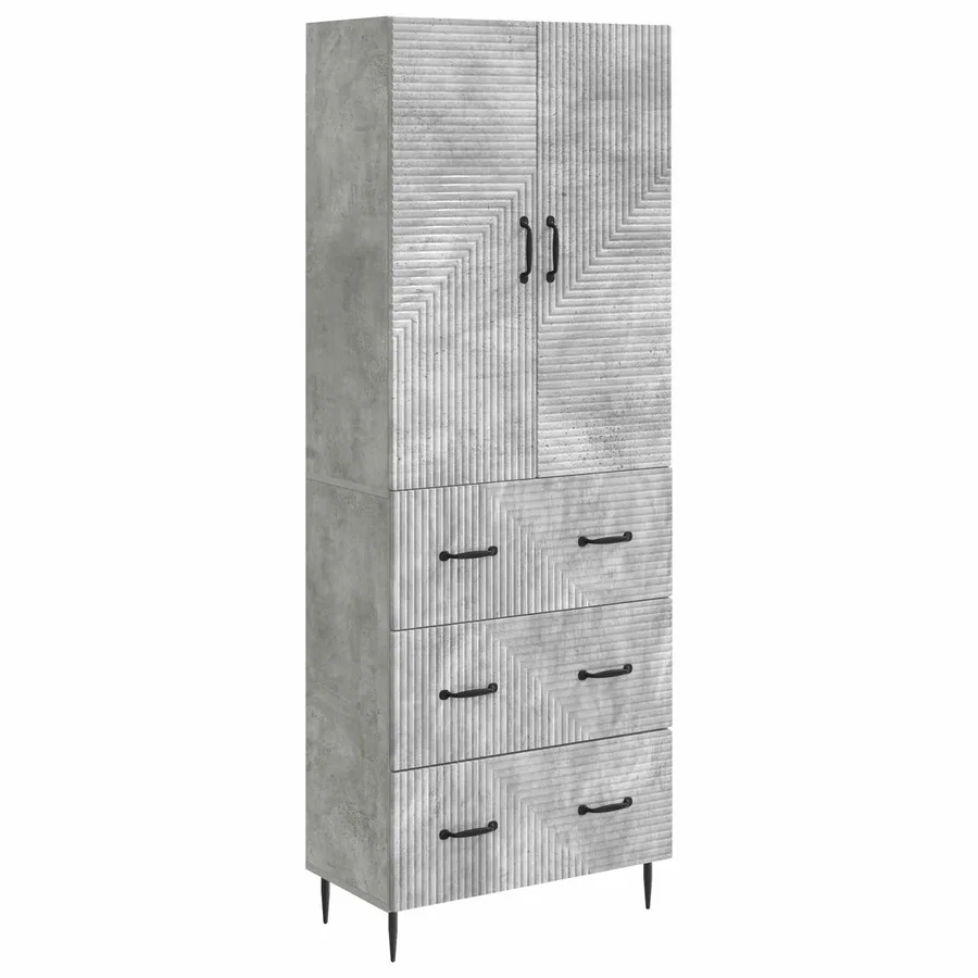 Ensemble de Meubles 2 pcs Gris béton 66 x 34,5 x 90 cm - 2