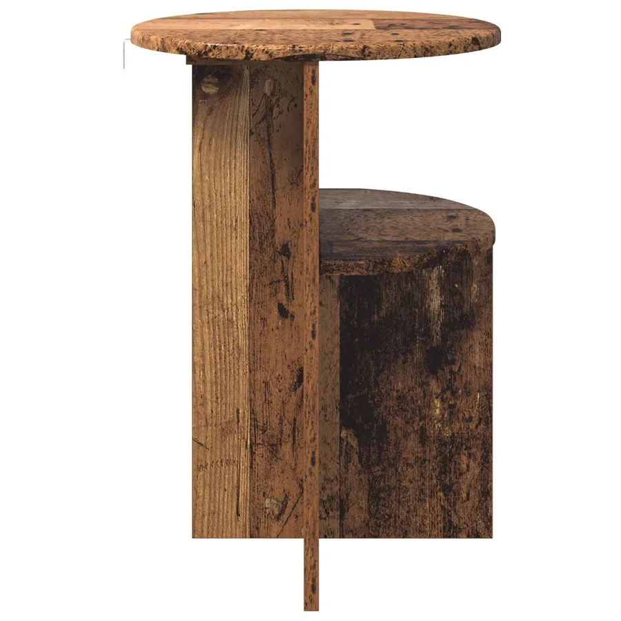 Table d'appoint Bois ancien Ø 39,5 x 55 cm Bois d'ingénierie - 6