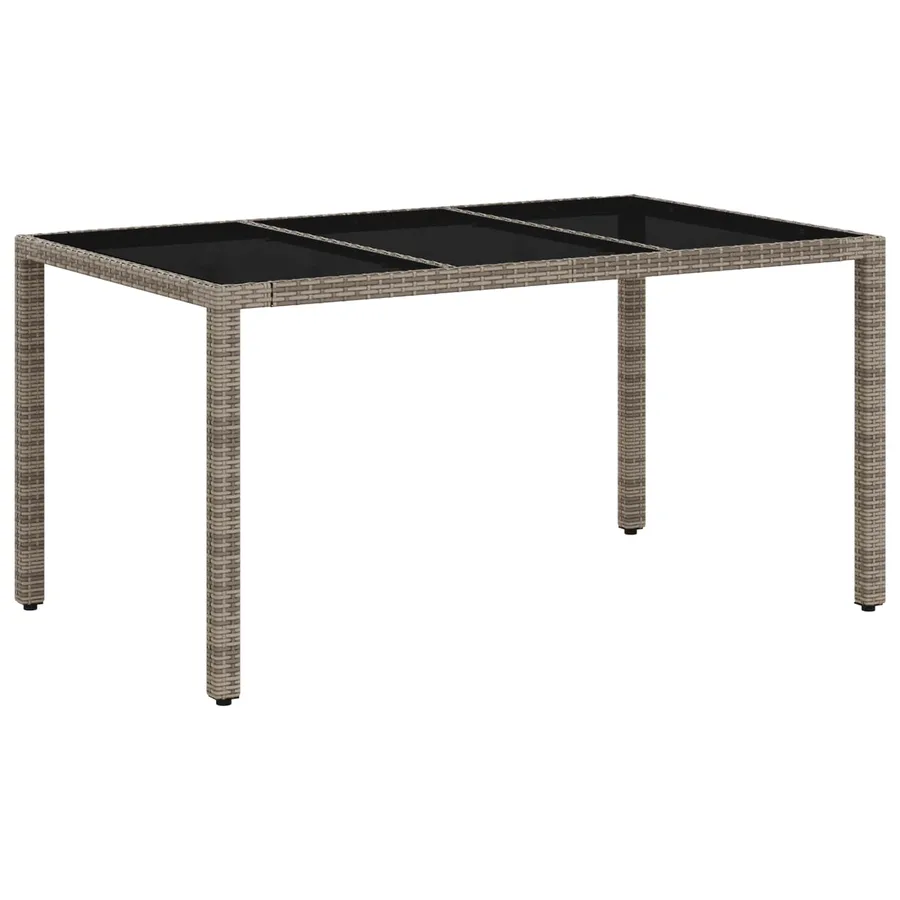 Ensemble de repas extérieur 7 pcs Gris clair et gris foncé - 5