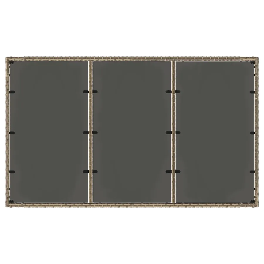 Ensemble de repas extérieur 7 pcs Gris clair et gris foncé - 6