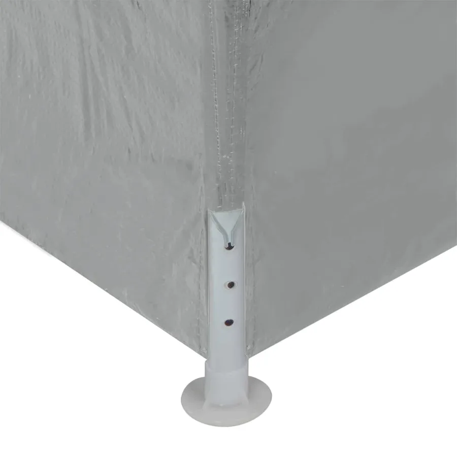 Tente de fête 1200 x 300 x 255 cm Gris clair PE et acier - 6