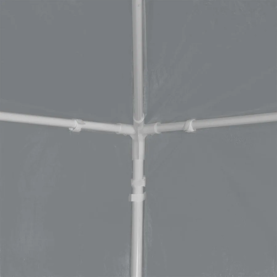 Tente de fête 1200 x 300 x 255 cm Gris clair PE et acier - 7