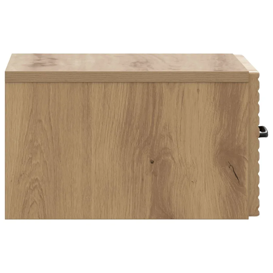 Cabinet de chevet mural Chêne artisanal 34,5 x 33 x 20 cm - 6