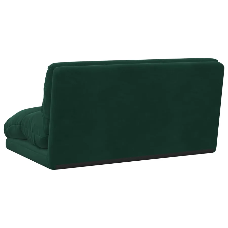 Fauteuil de sol ajustable Vert foncé Velours - 6