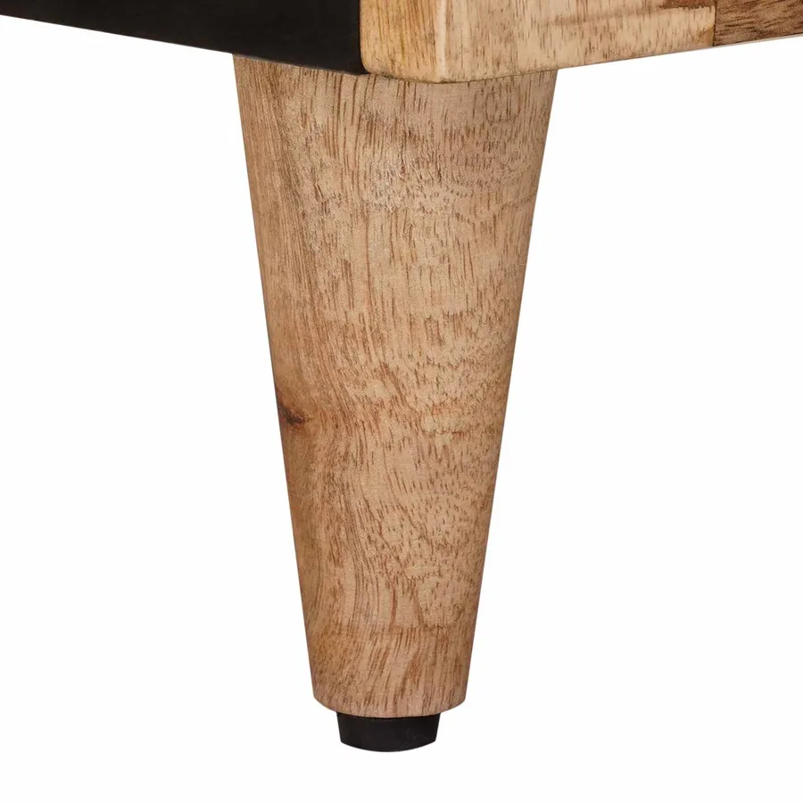 Buffet avec porte Naturel 80 x 33 x 75 cm Bois de mangue massif - 8