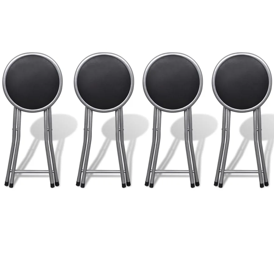 Tabourets de pliables lot de 4 similicuir - 2