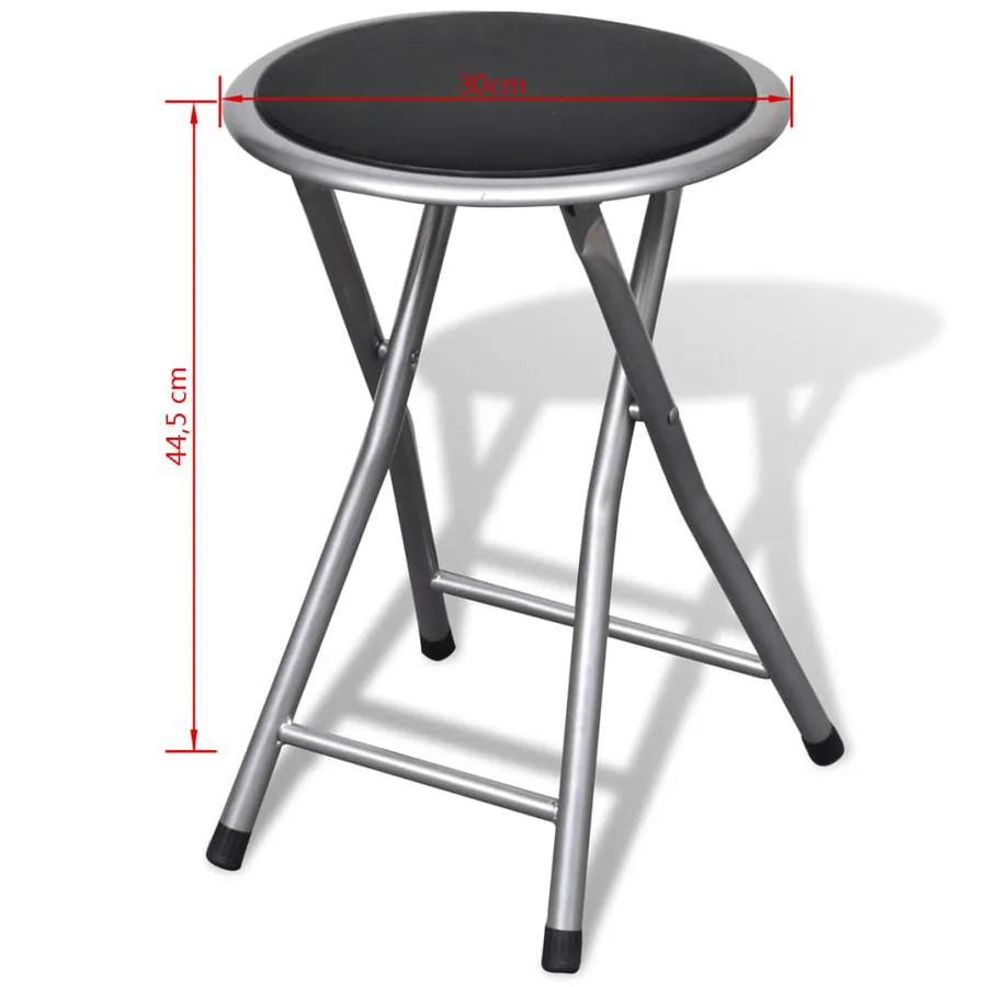 Tabourets de pliables lot de 4 similicuir - 8