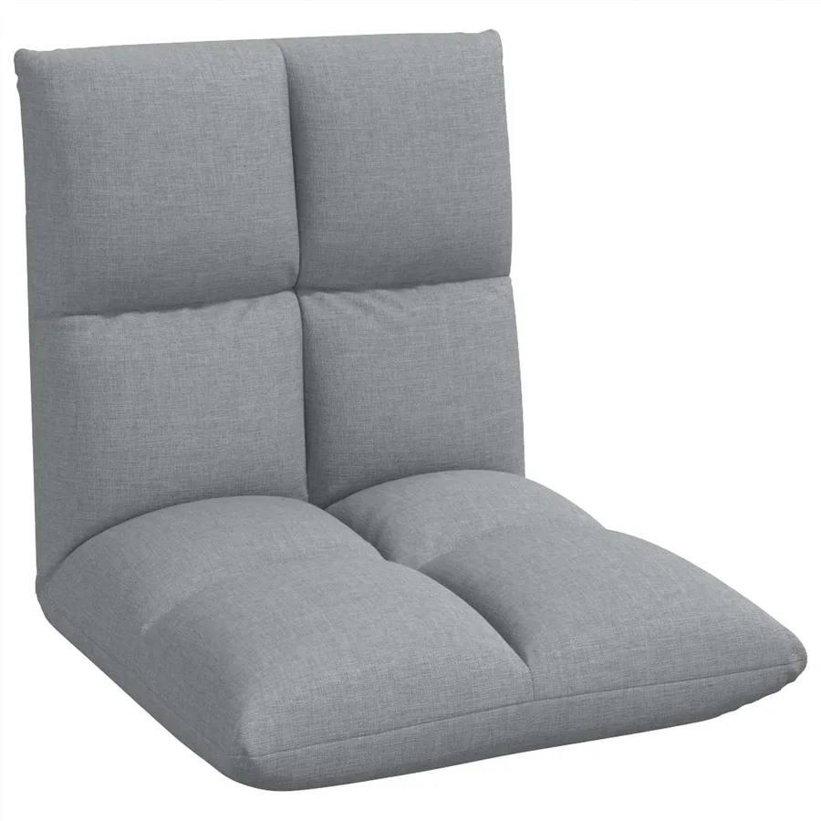 Fauteuil de sol ajustable Gris clair Tissu - 2