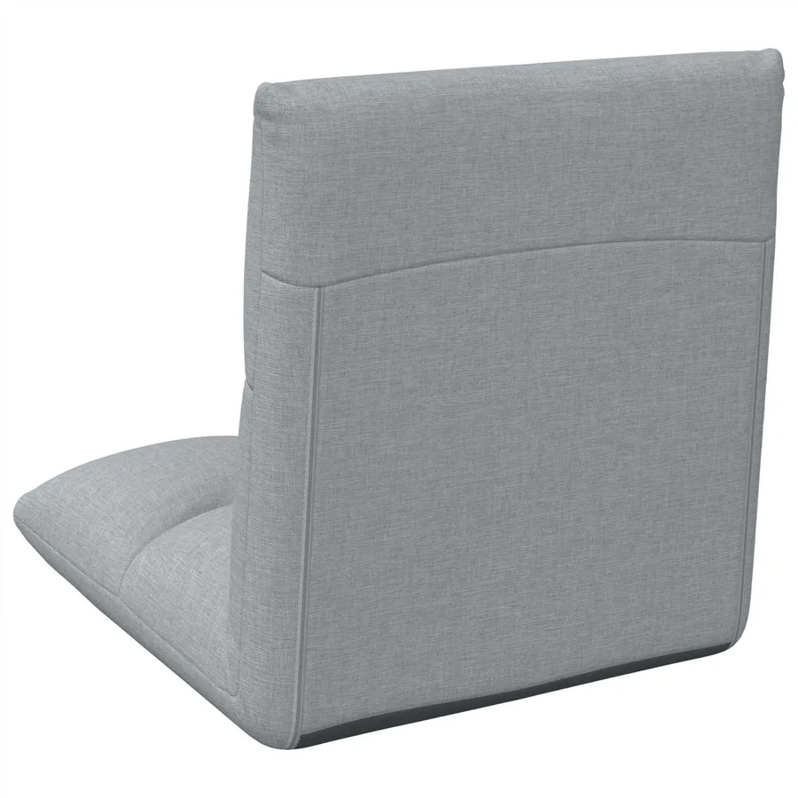 Fauteuil de sol ajustable Gris clair Tissu - 6
