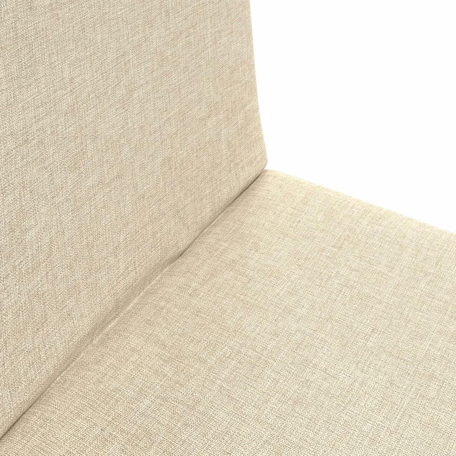 Fauteuil de sol ajustable Crème Tissu - 7