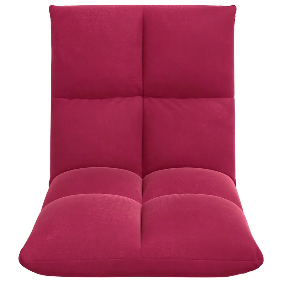 Fauteuil de sol ajustable Bordeaux Velours - 4