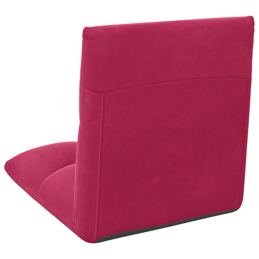 Fauteuil de sol ajustable Bordeaux Velours - 6