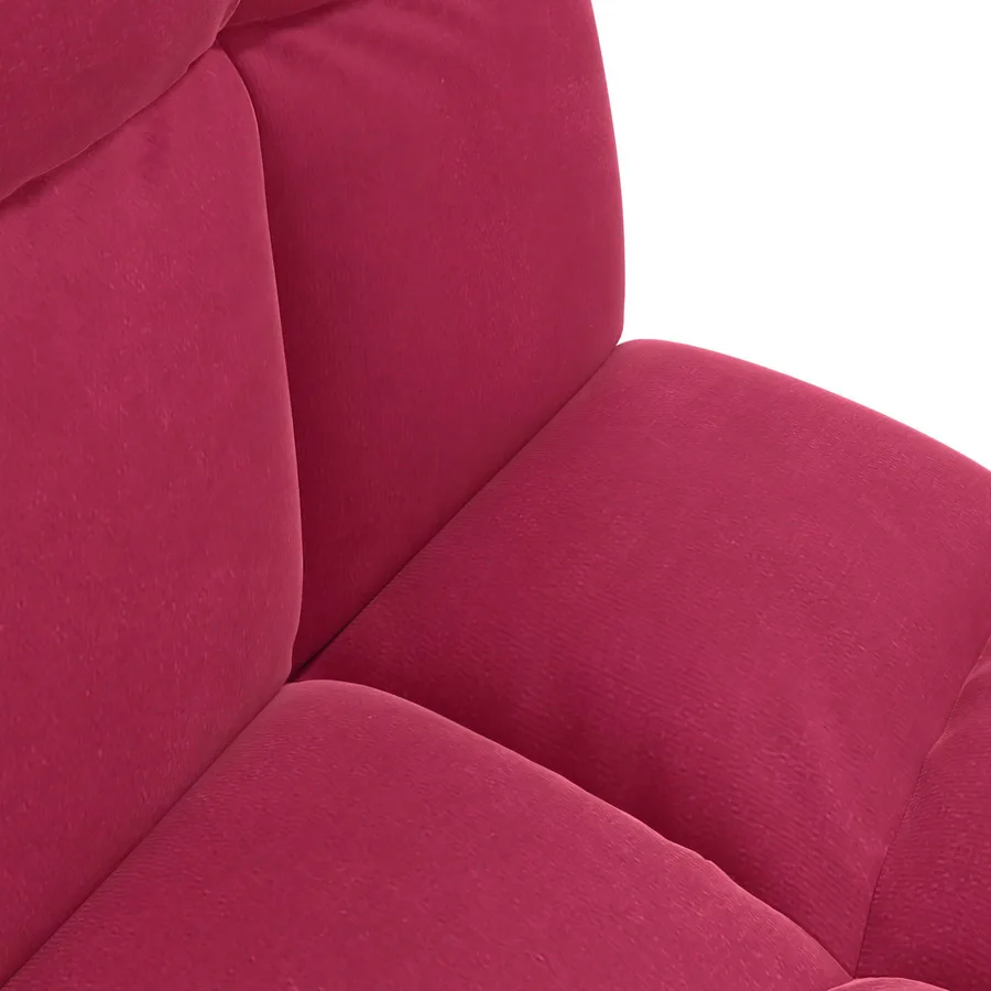 Fauteuil de sol ajustable Bordeaux Velours - 7