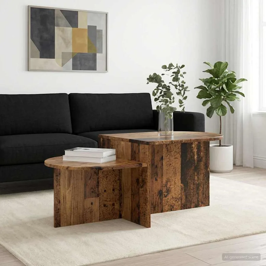 Table basse Bois ancien 100 x 50 x 40 cm Bois d'ingénierie