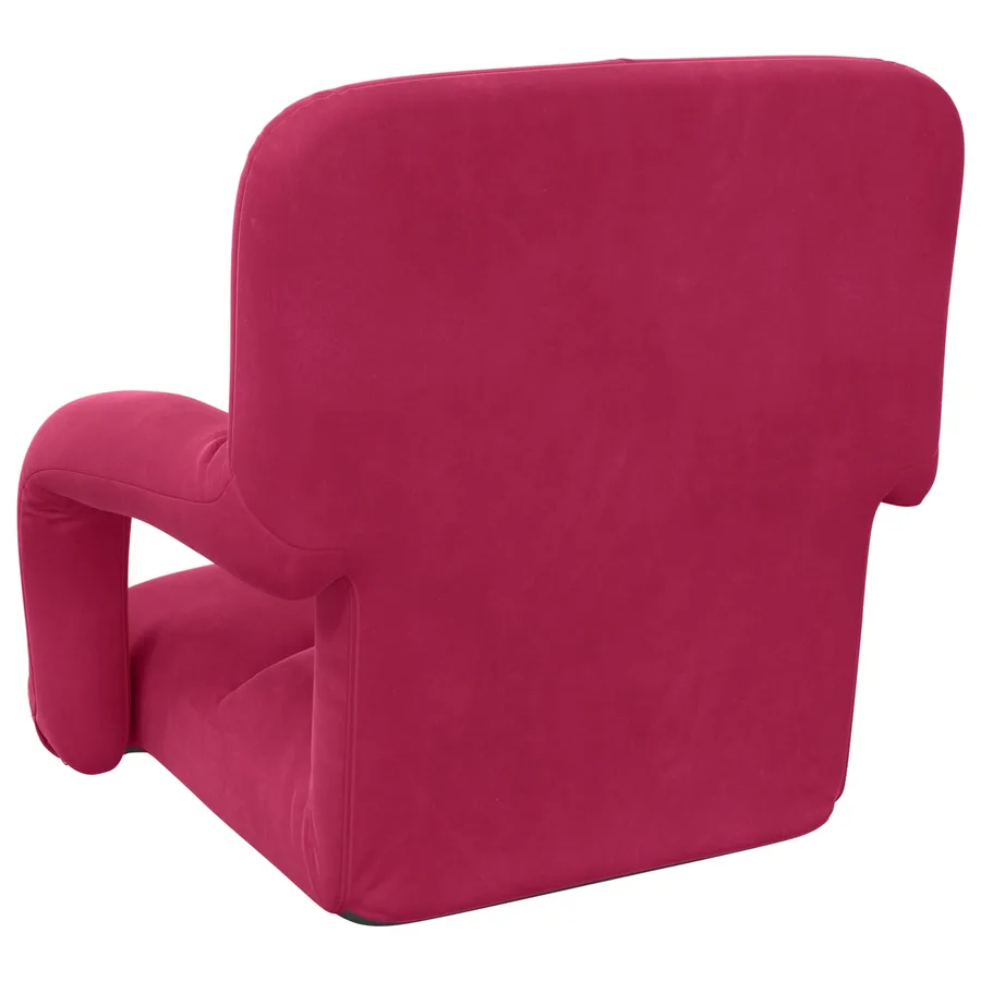 Fauteuil de sol ajustable Bordeaux Velours - 6