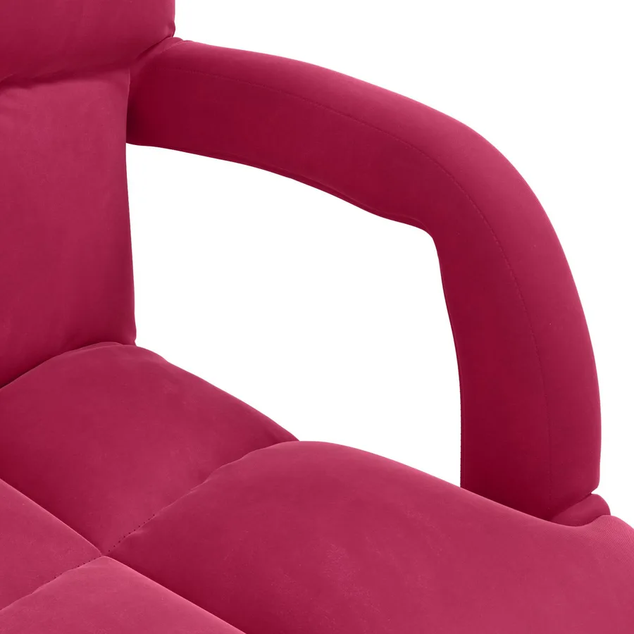 Fauteuil de sol ajustable Bordeaux Velours - 7