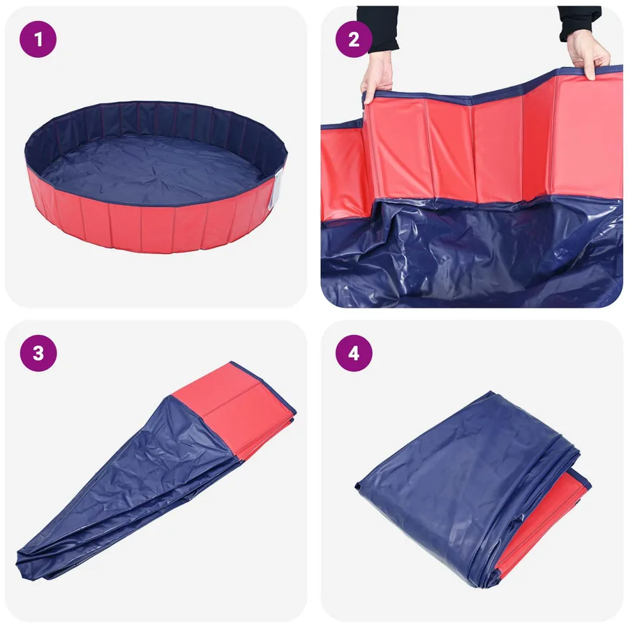 Piscine pour enfants Rouge Ø200 x 30 cm - 5