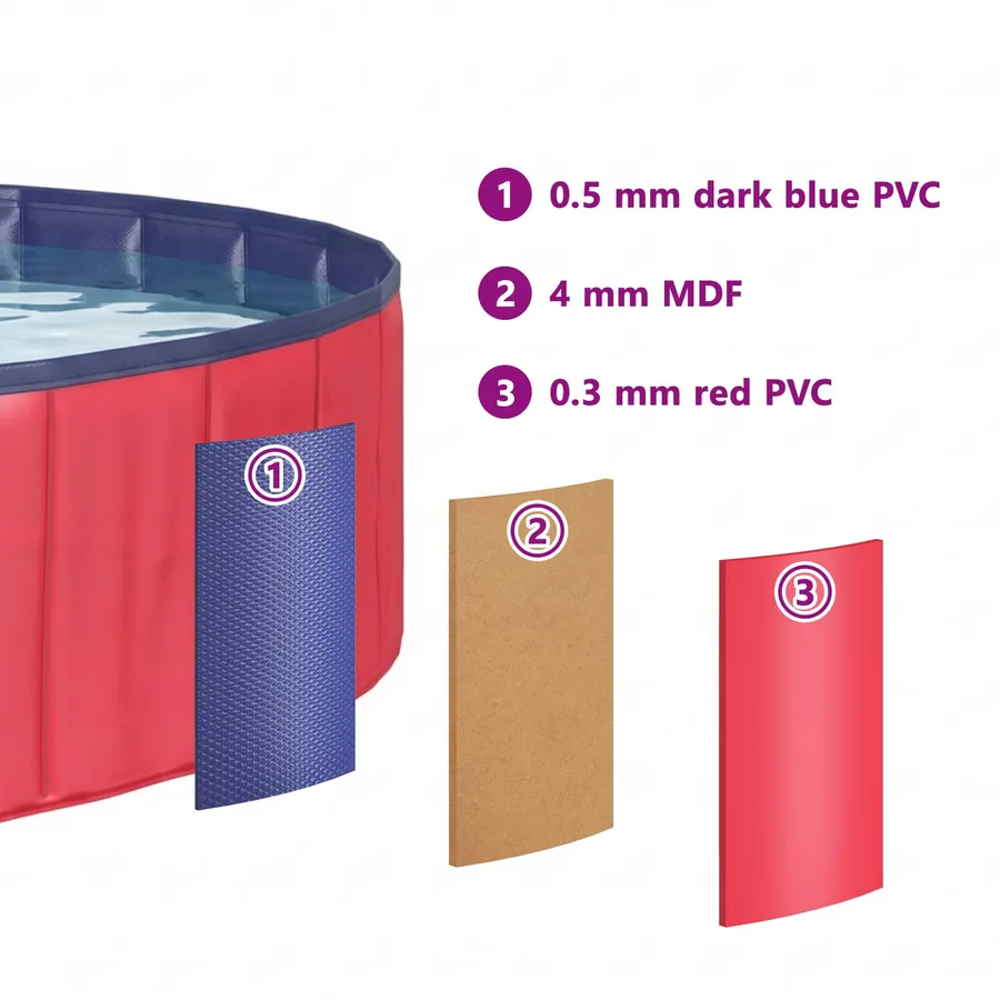 Piscine pour enfants Rouge Ø200 x 30 cm - 6