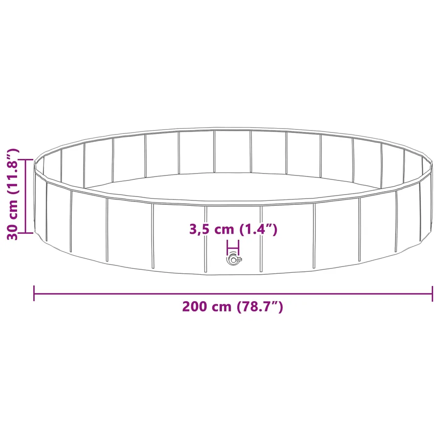 Piscine pour enfants Rouge Ø200 x 30 cm - 7
