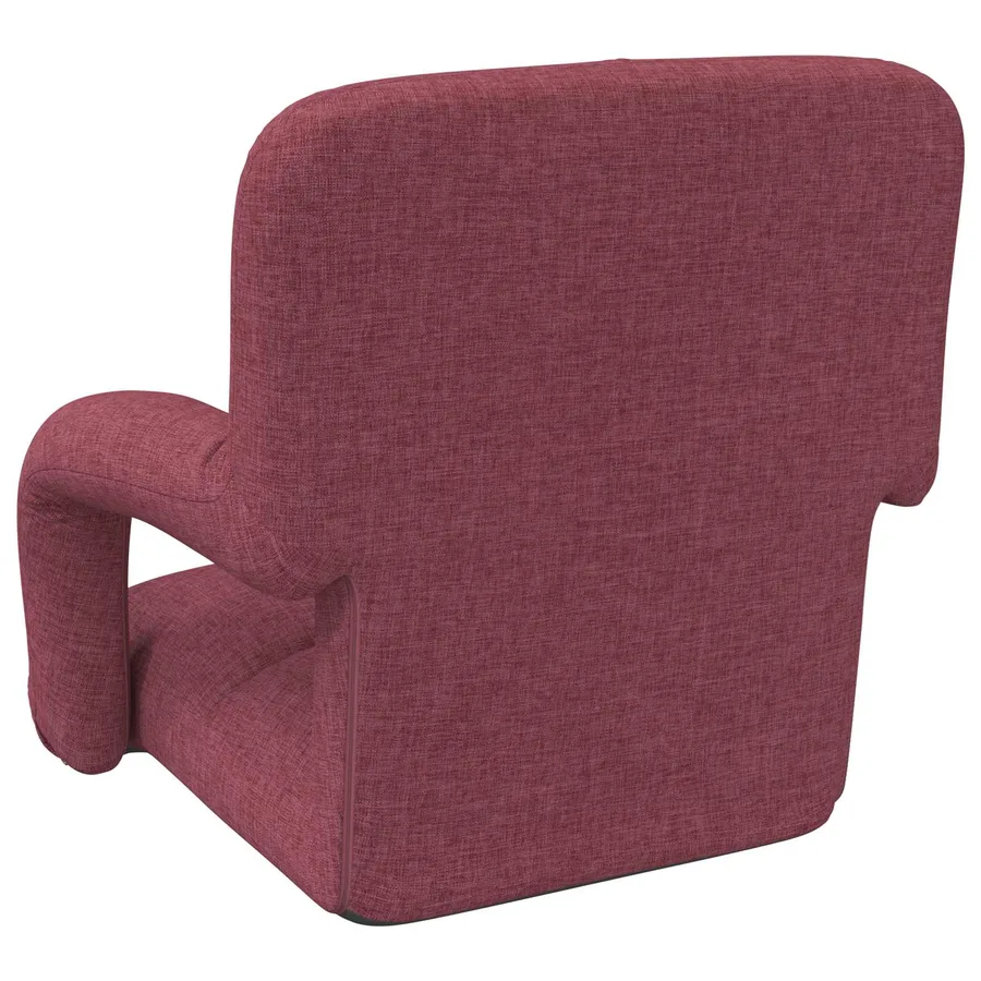 Chaise de sol réglable avec accoudoir Bordeaux - 6