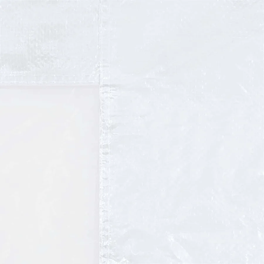Mur de tente de fête 2 pcs 200 x 195 cm Blanc PE et acier - 4