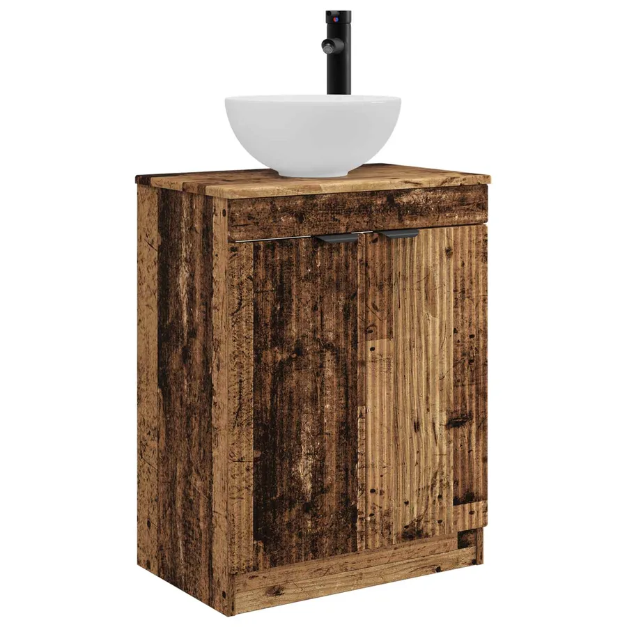 Meuble de salle de bain avec évier Bois ancien 54 x 35 x 83 cm - 2