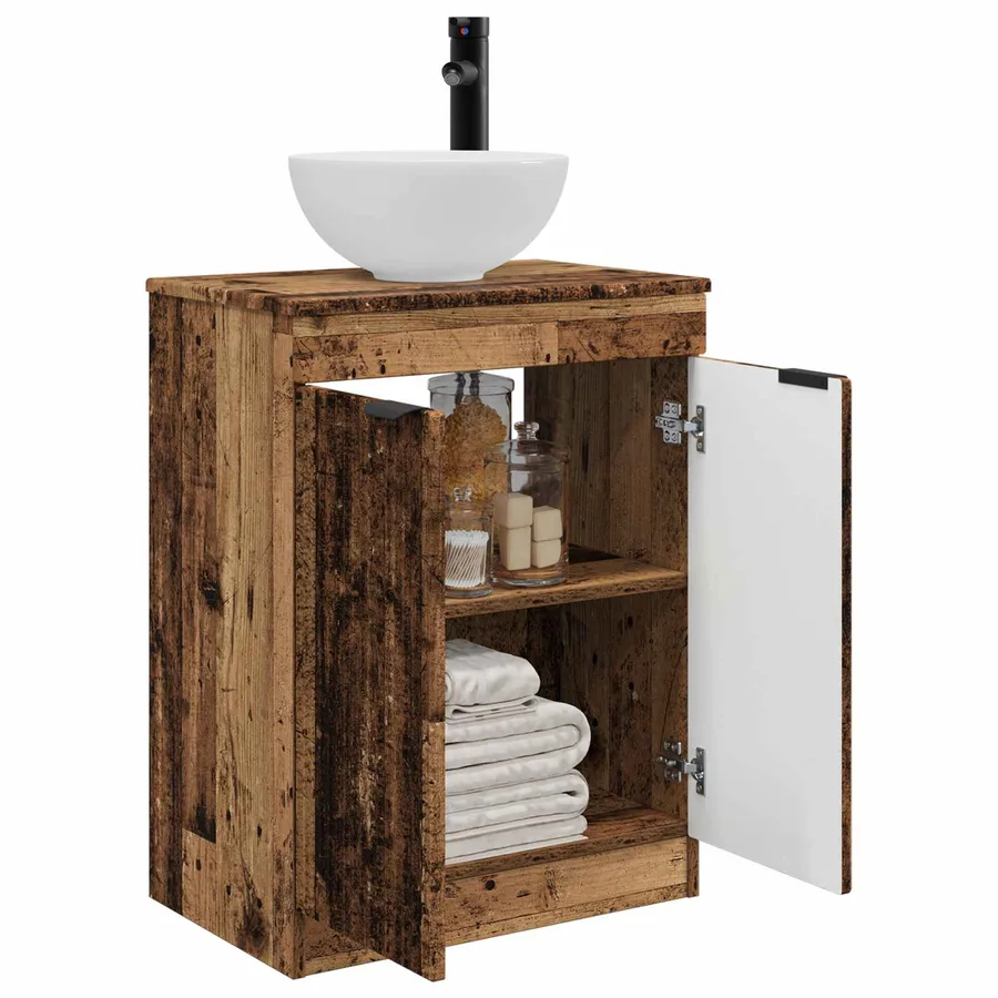 Meuble de salle de bain avec évier Bois ancien 54 x 35 x 83 cm - 3