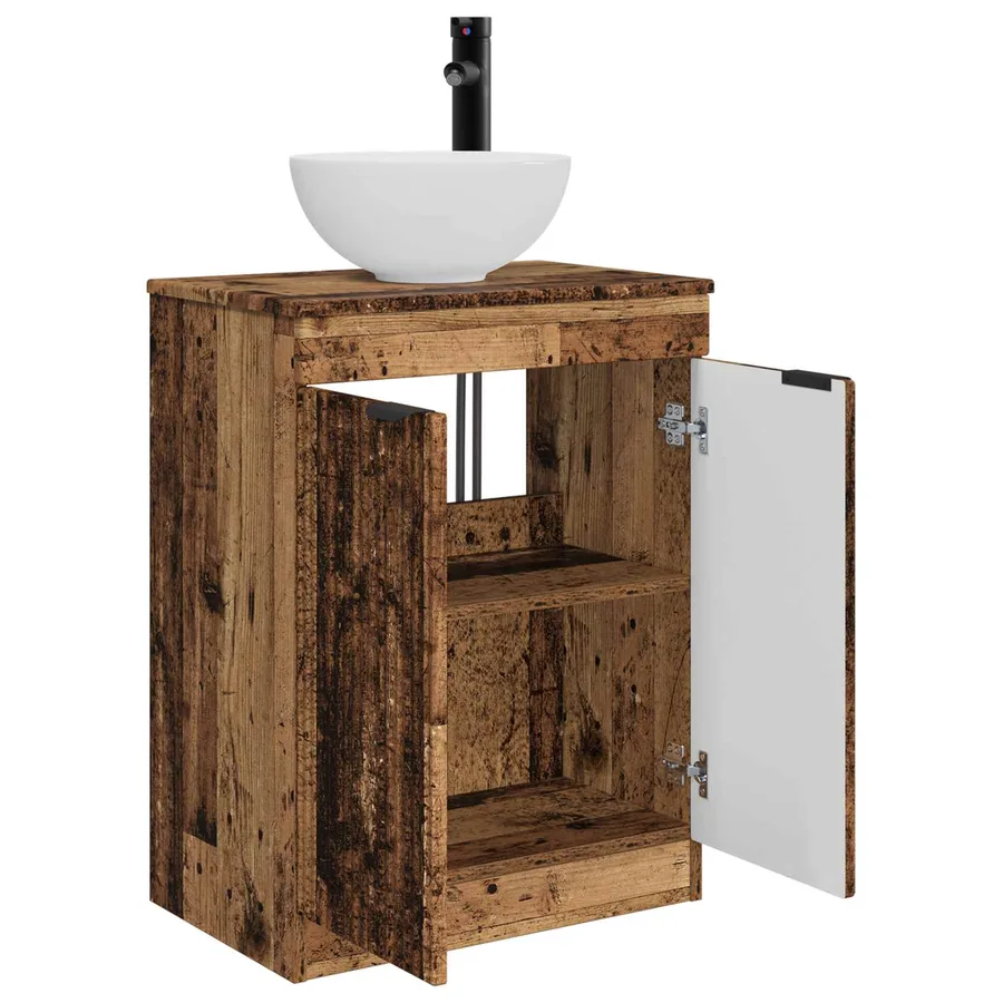 Meuble de salle de bain avec évier Bois ancien 54 x 35 x 83 cm - 4