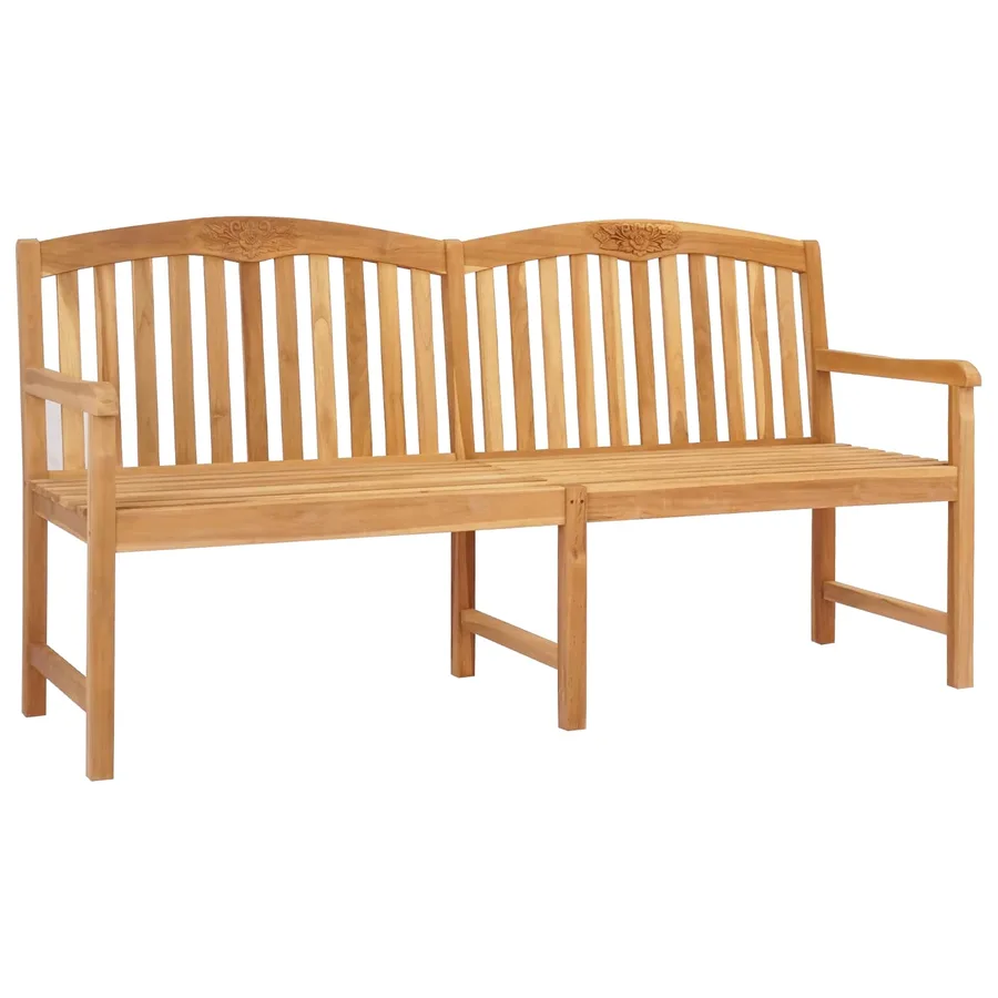 Banc en Bois Sculpté en Rose 150 x 60 x 90 cm Naturel - 2