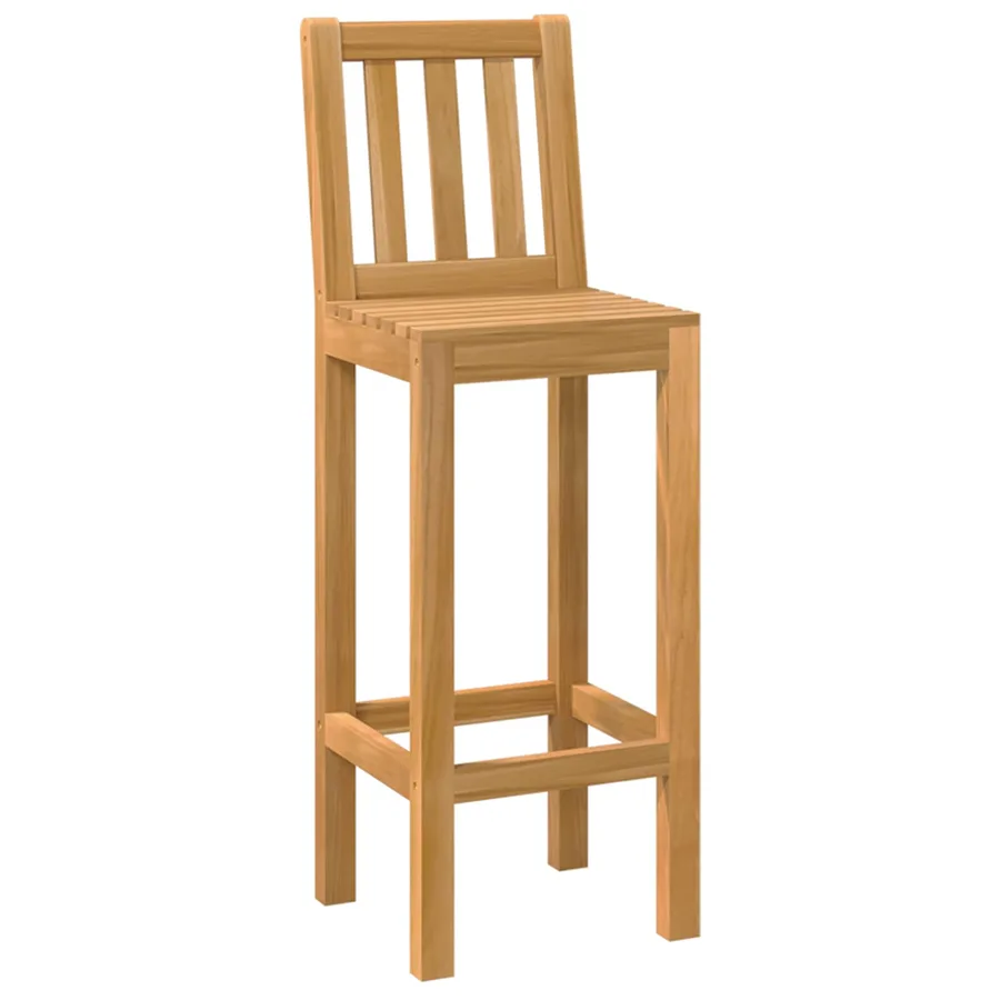 Ensemble de bar extérieur 5 pcs Naturel Bois de teck massif - 4