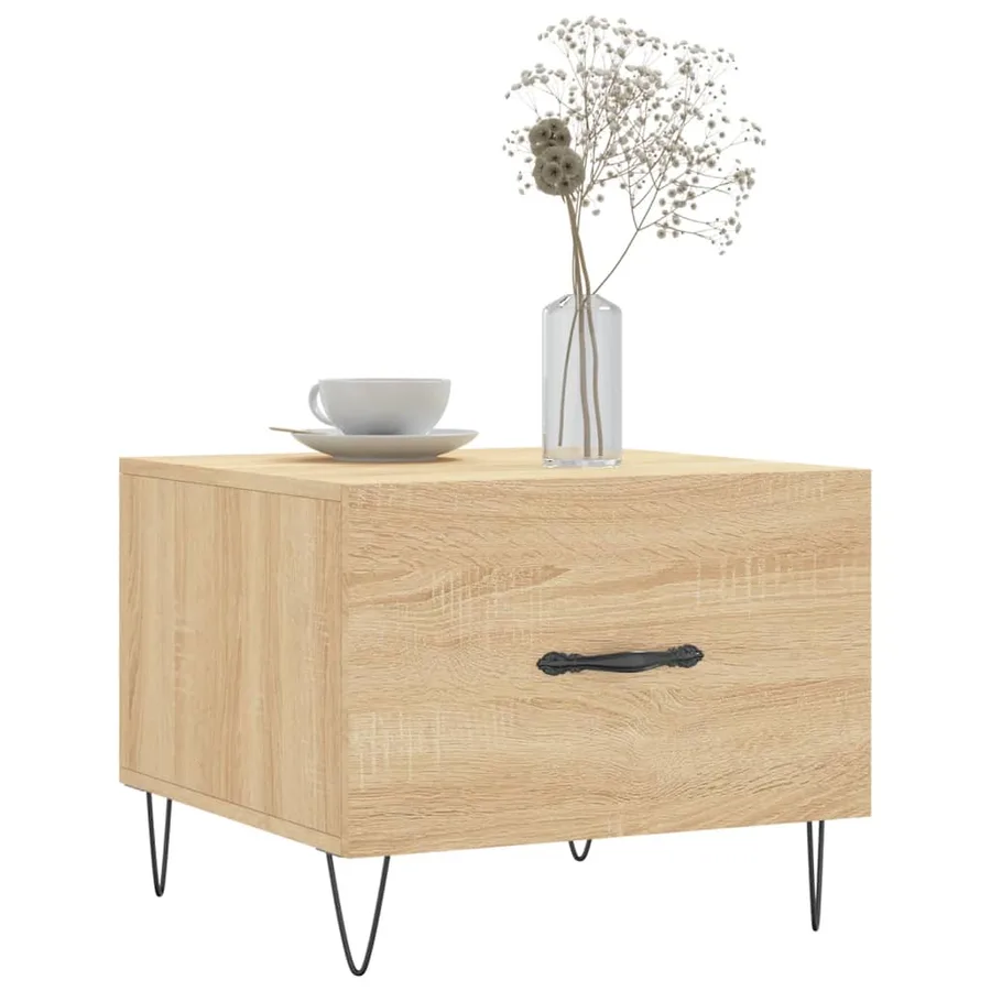 Table basse Chêne sonoma 50x50x40 cm Bois d'ingénierie - 3