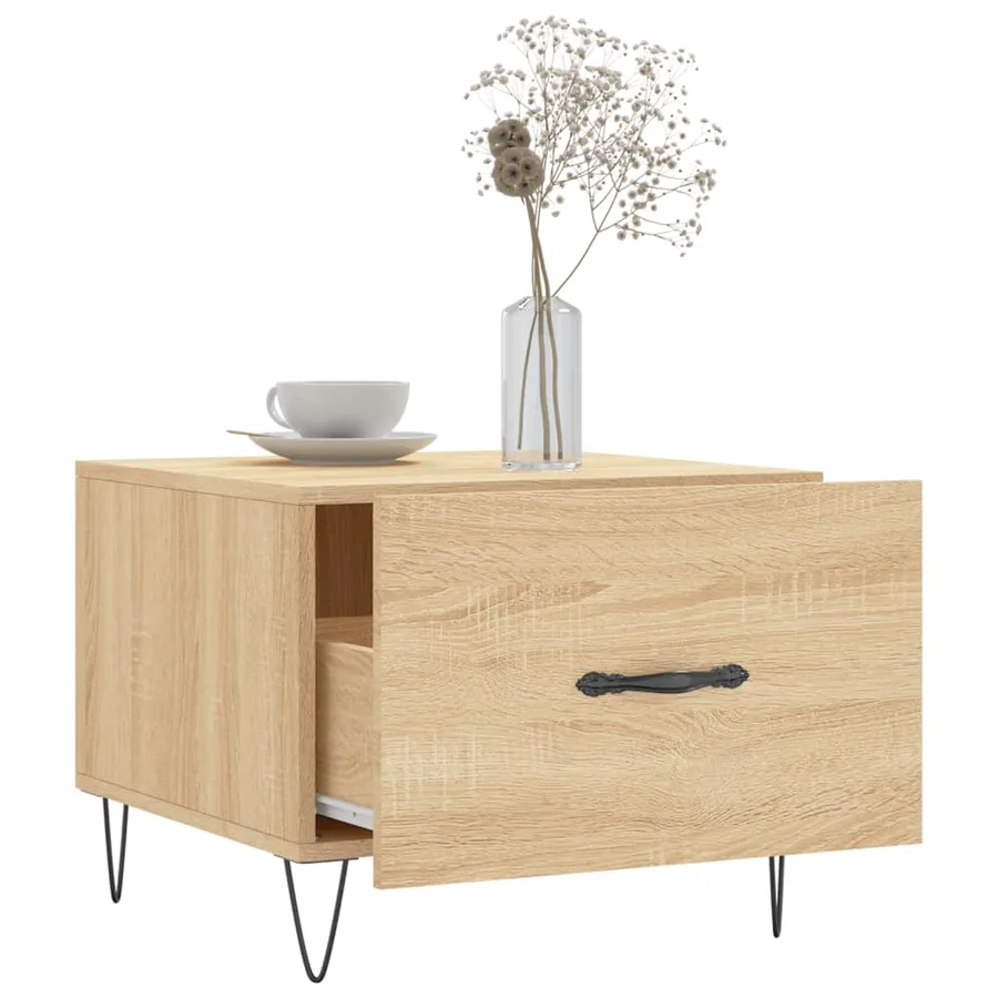 Table basse Chêne sonoma 50x50x40 cm Bois d'ingénierie - 4