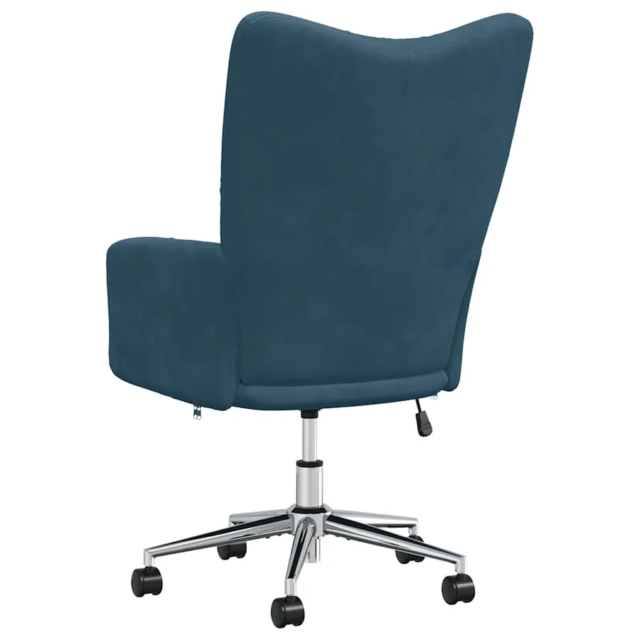 Chaise de relaxation Bleu Velours - 5