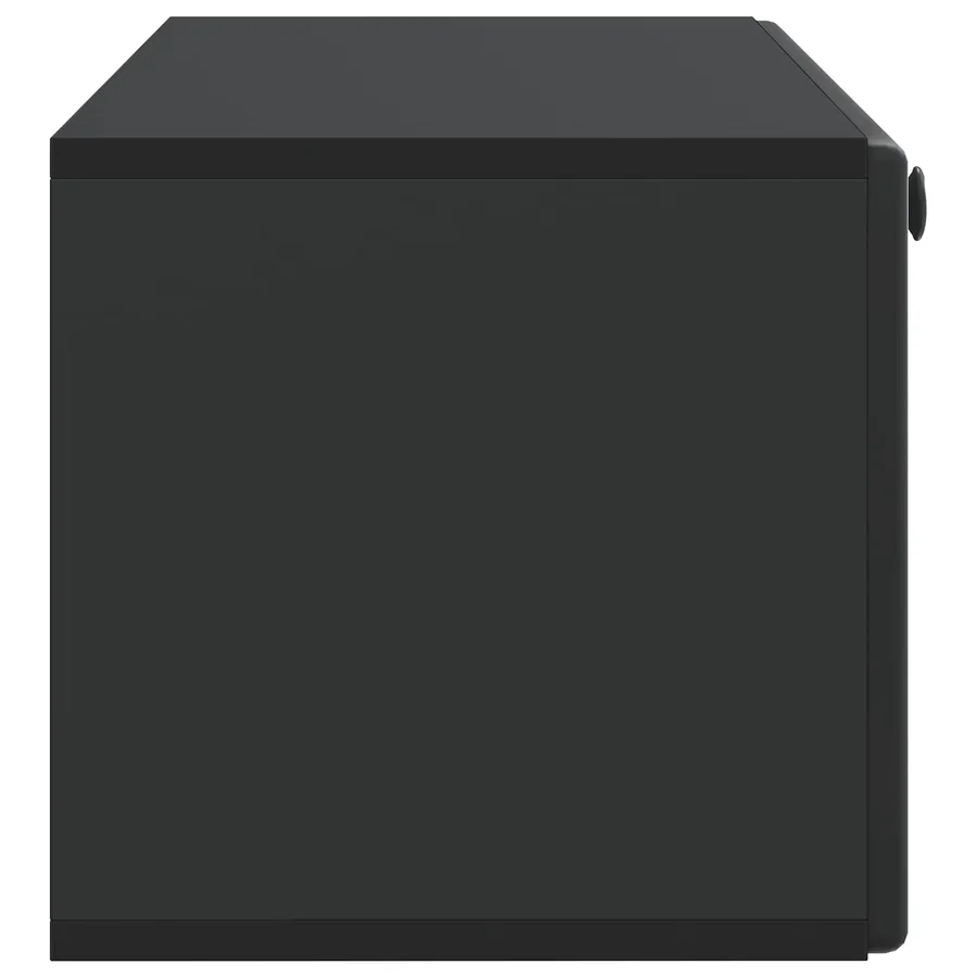 Meuble TV mural 98 x 31 x 30 cm Noir Bois d'ingénierie - 7