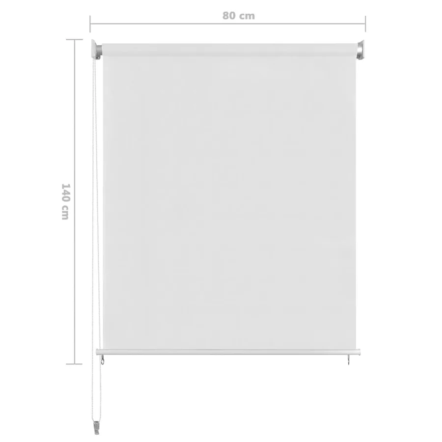 Store roulant d'extérieur blanc 85 (l) x 140 (H) cm HDPE - 6