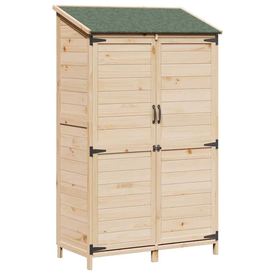 Abri de jardin Naturel 106,5 x 56 x 176 cm Bois de Sapin Massif - 2