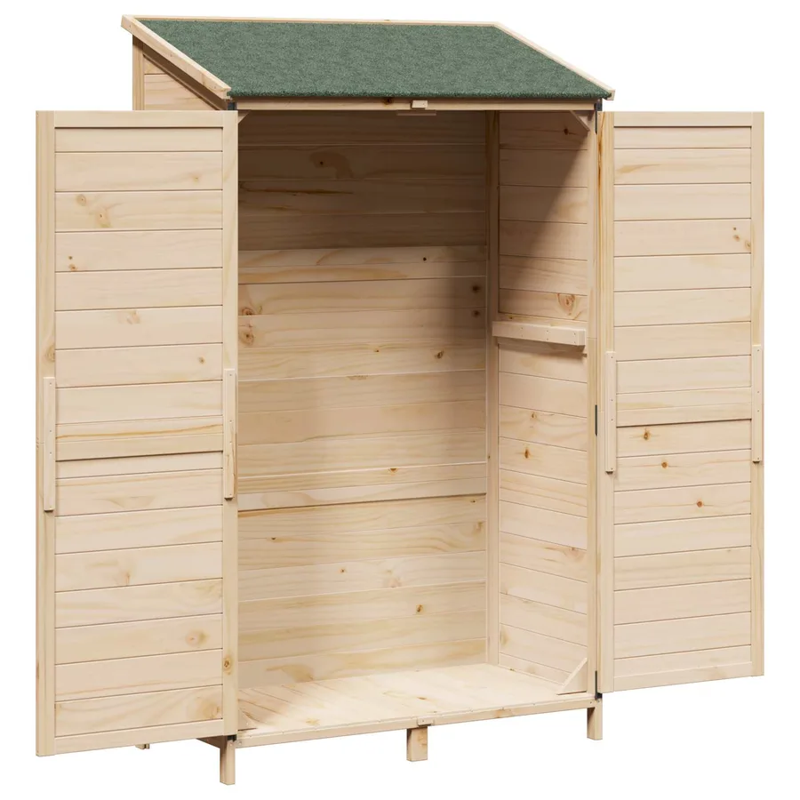 Abri de jardin Naturel 106,5 x 56 x 176 cm Bois de Sapin Massif - 3