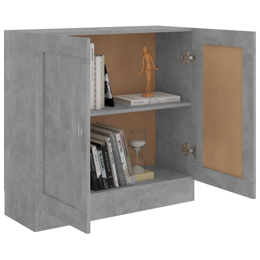 Bibliothèque Gris béton 82,5x30,5x80 cm Bois d'ingénierie - 7