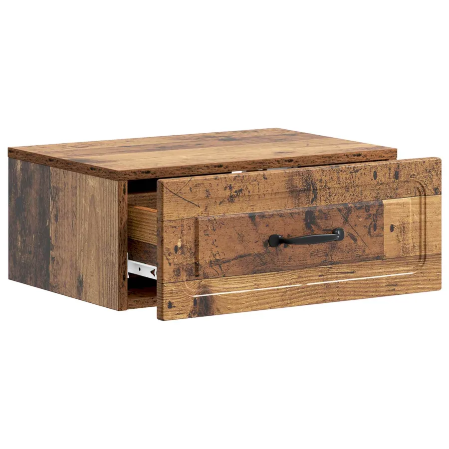Cabinet de chevet mural 2 pcs Bois ancien 49 x 34,5 x 20 cm - 6