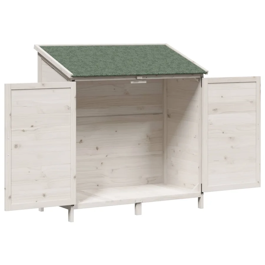 Abri de jardin Blanc 106,5 x 56 x 113,5 cm Bois de Sapin Massif - 4