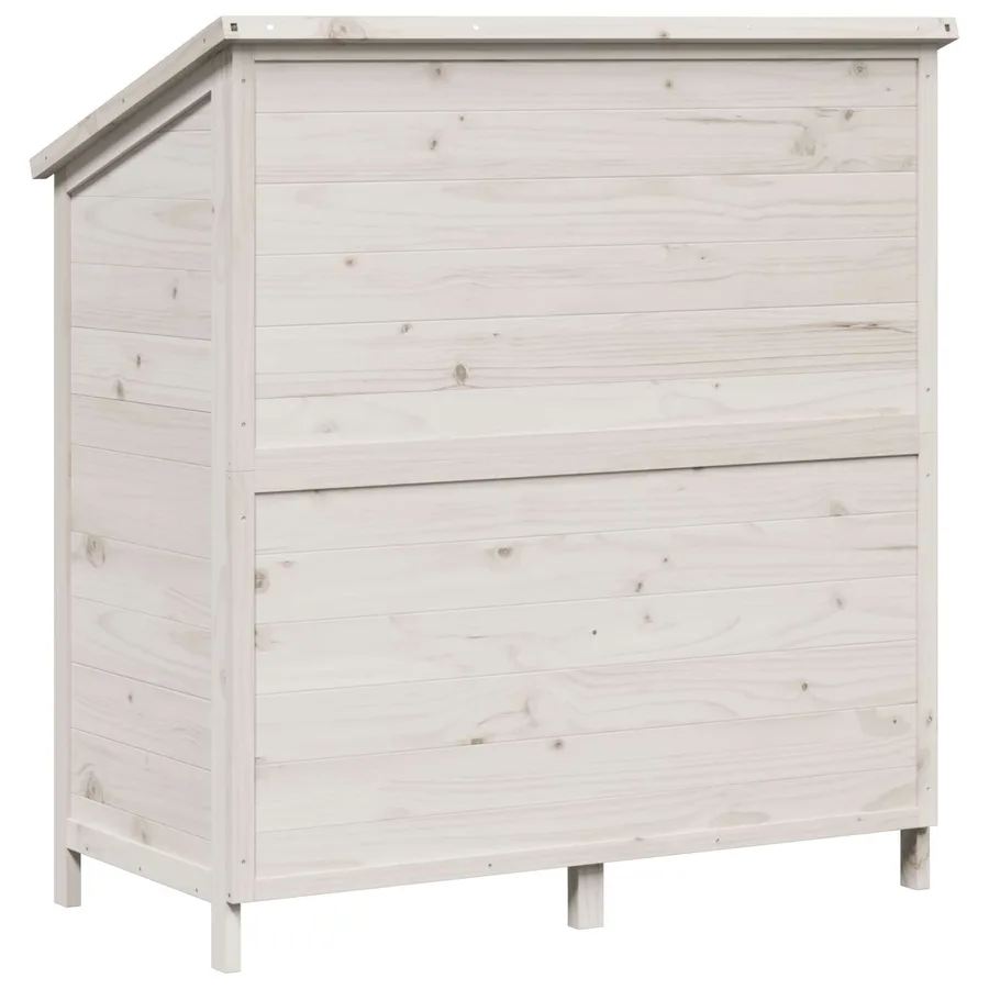 Abri de jardin Blanc 106,5 x 56 x 113,5 cm Bois de Sapin Massif - 7