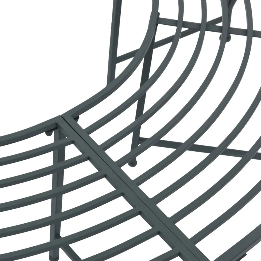 Banc d'Arbre 4-Nombre de places 160 x 80 x 44 cm Acier - 4