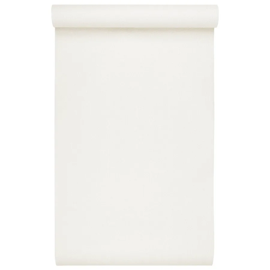 Papier peint 3D Solide Crème blanc 10 x 0,53 m Tissu non tissé - 3
