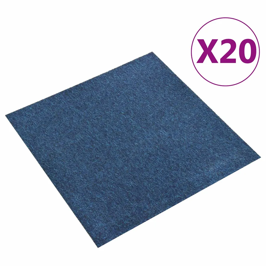 Tapis 20 pcs Bleu foncé 50 x 50 cm 100% Polypropylène - 2
